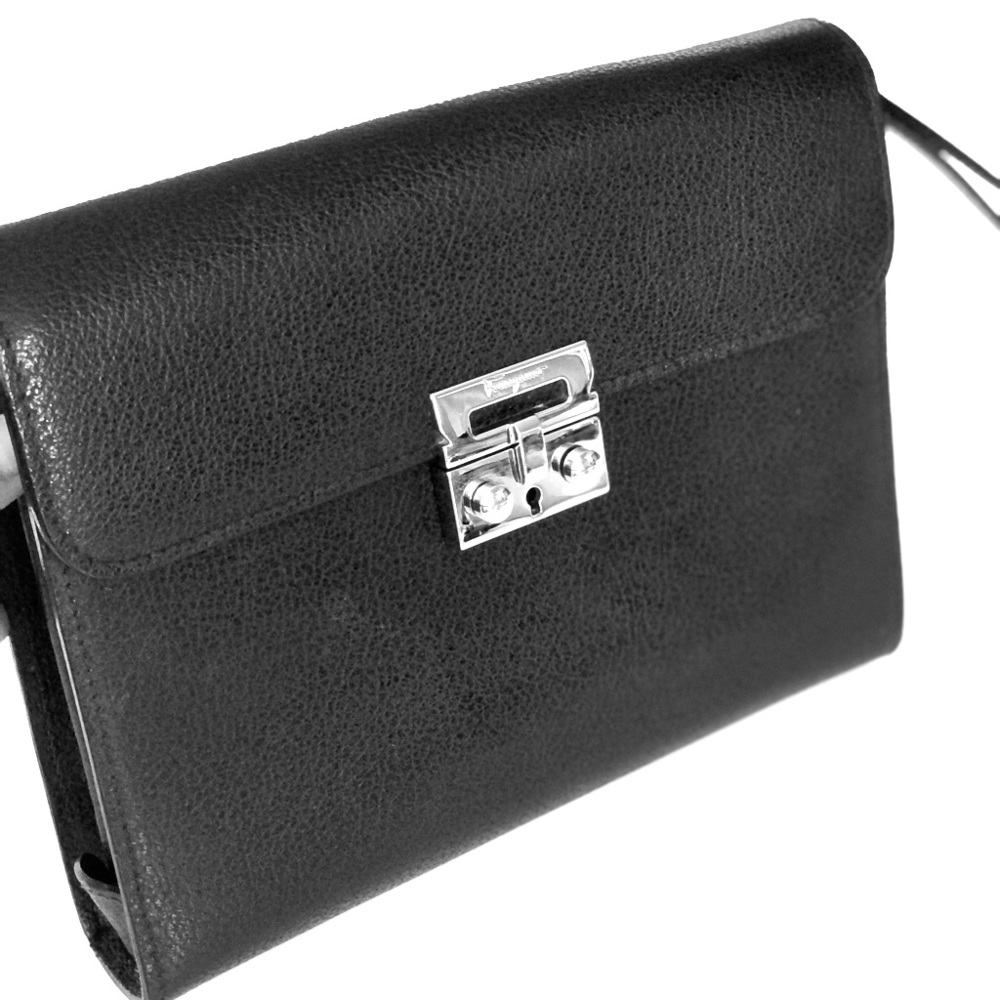 Salvatore Ferragamo Leather Clutch Bag